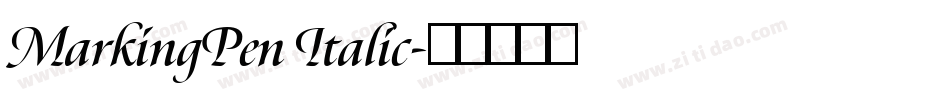 MarkingPen Italic字体转换